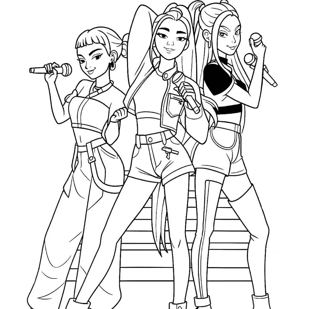 Kpop Krieger Ausmalbilder 053