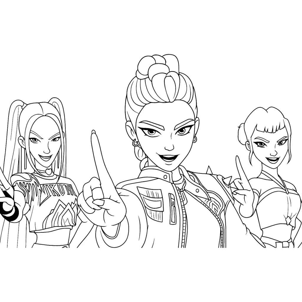 Kpop Krieger Ausmalbilder 500