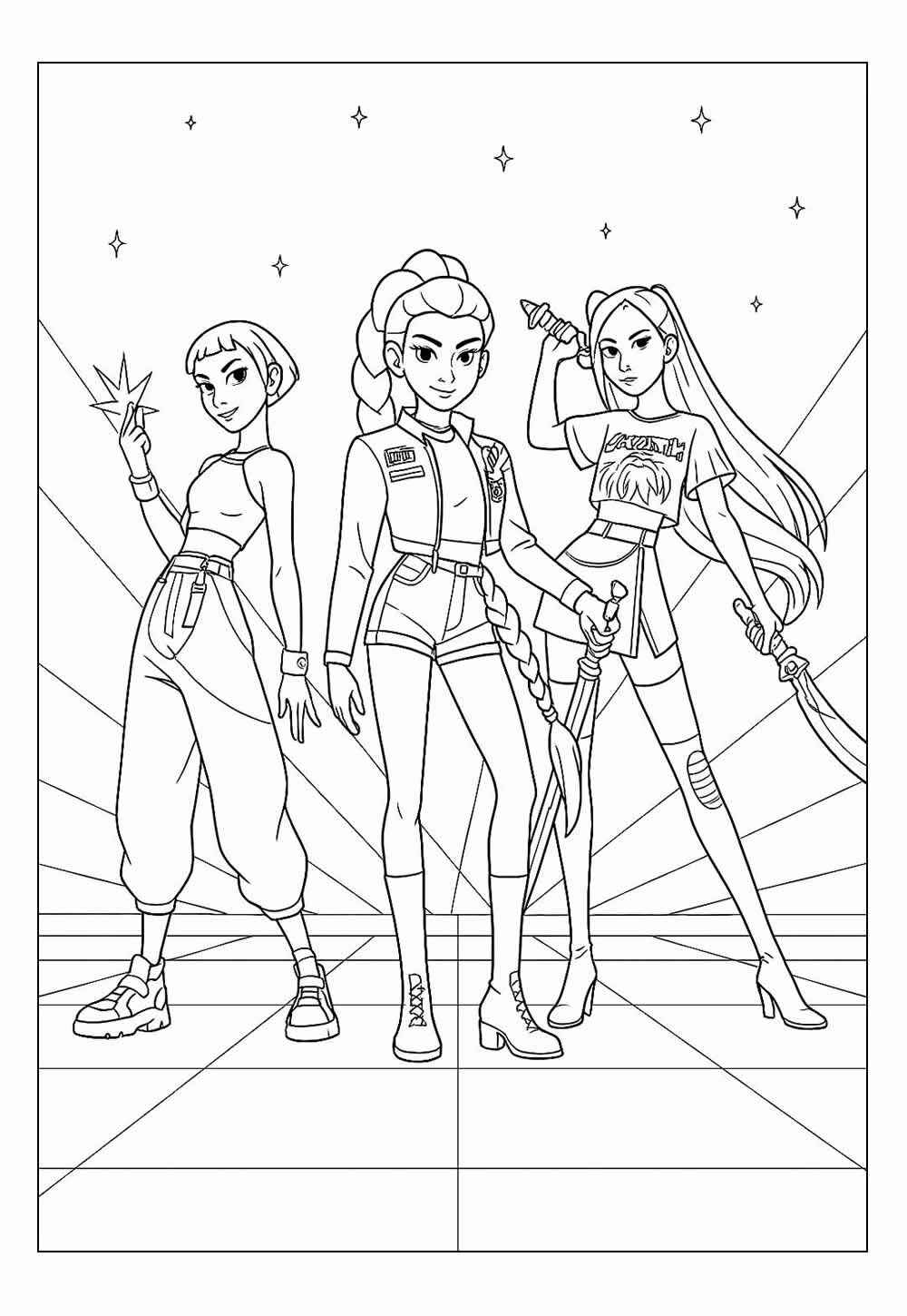 Kpop Krieger Ausmalbilder 540