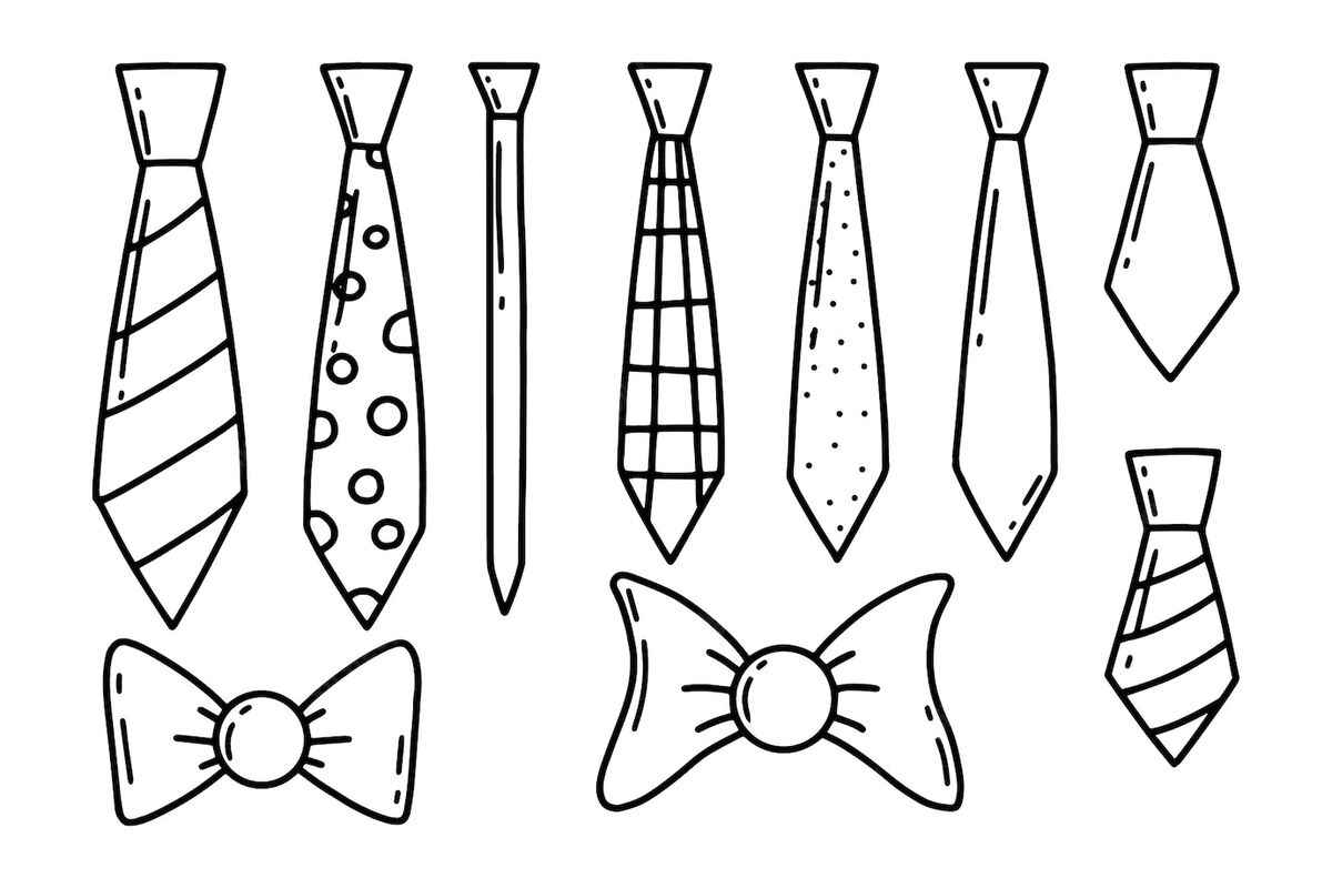 Krawatte Ausmalbilder 085