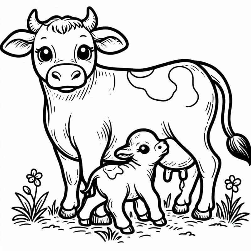 Kühe Ausmalbilder 215