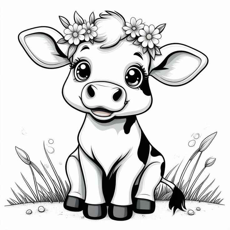 Kühe Ausmalbilder 719