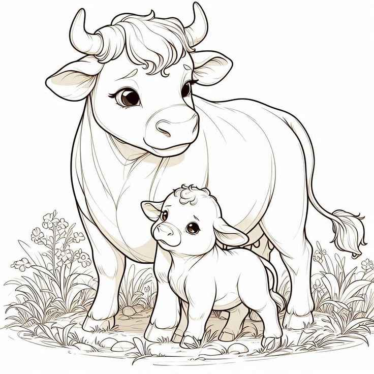 Kühe Ausmalbilder 779