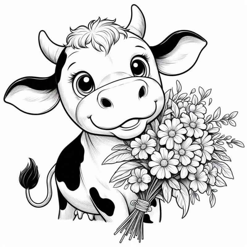 Kühe Ausmalbilder 804
