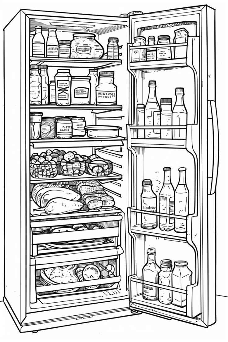 Kühlschrank Ausmalbilder 823