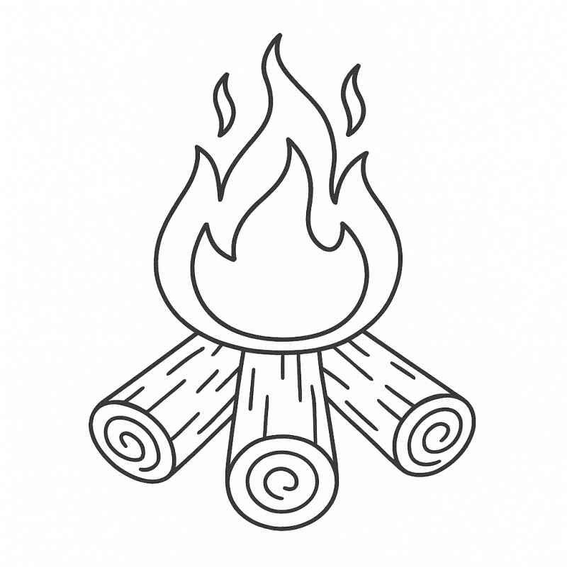 Lagerfeuer Ausmalbilder 945