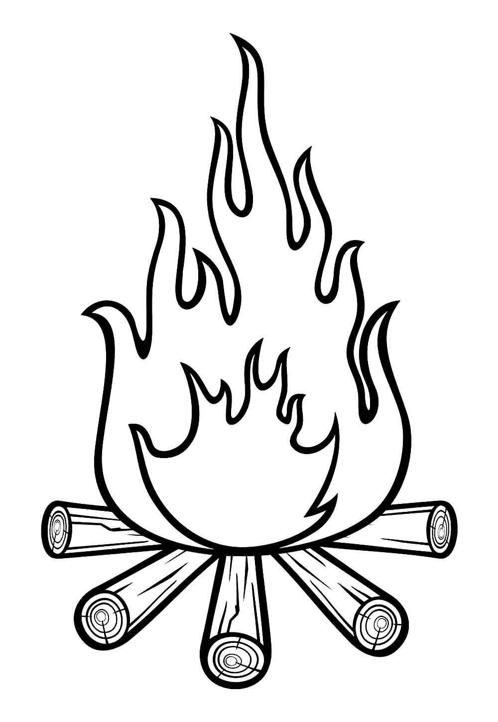 Lagerfeuer Ausmalbilder 984