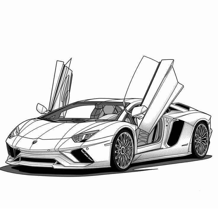 Lamborghini Ausmalbilder 735