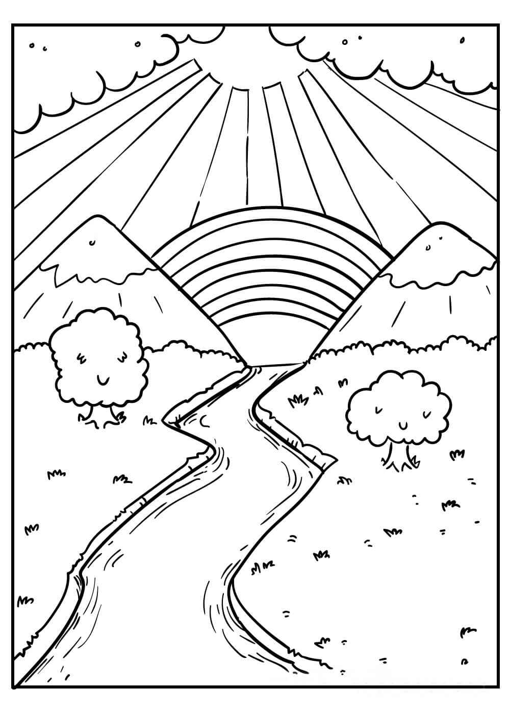 Landschaften Ausmalbilder 097