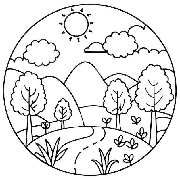 Landschaften Ausmalbilder 418