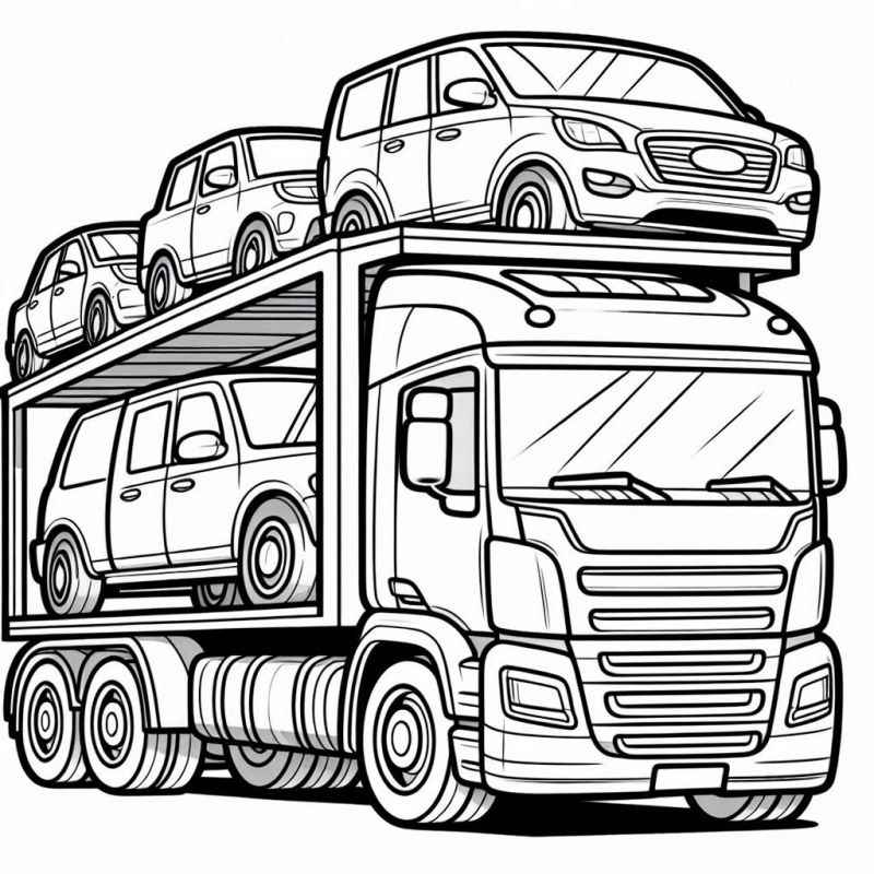 Lastwagen Ausmalbilder 914