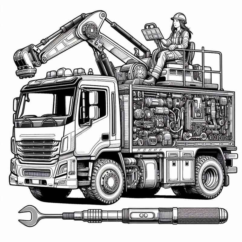 Lastwagen Ausmalbilder 960