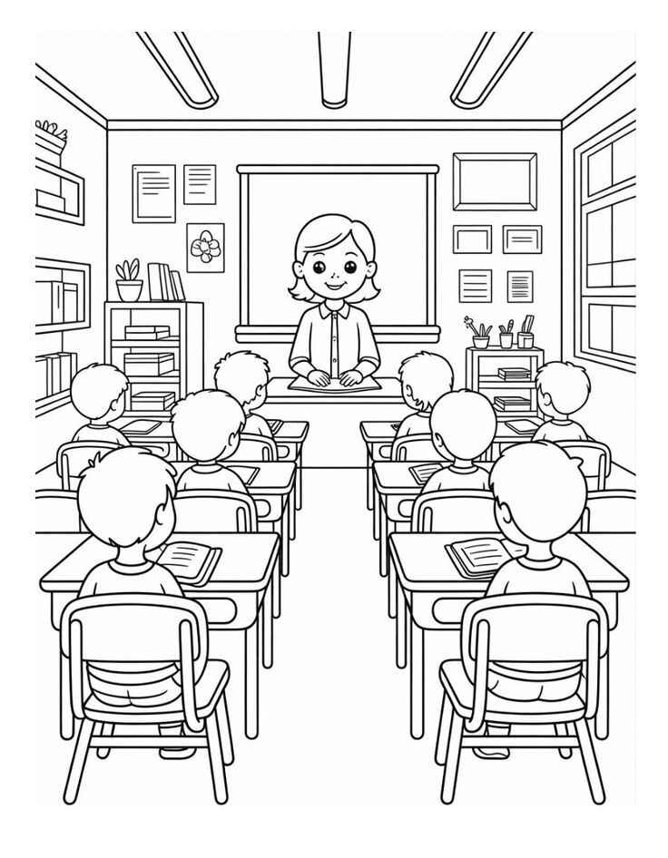 Lehrer Ausmalbilder 698
