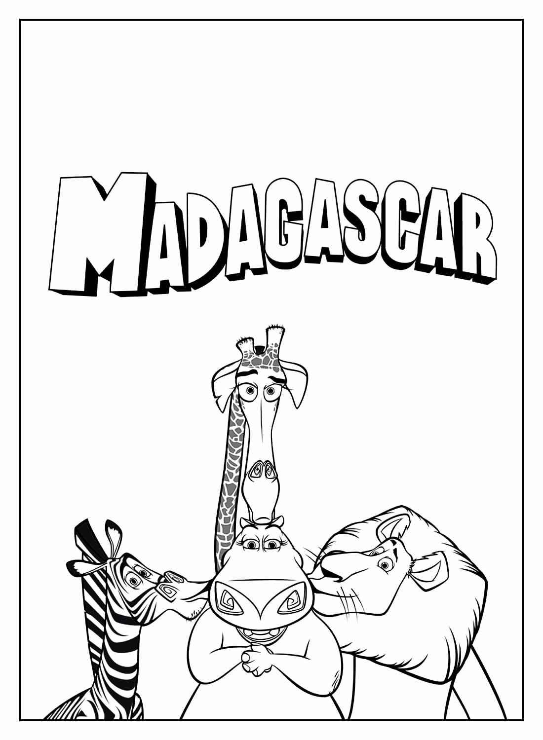 Madagaskar Ausmalbilder 003