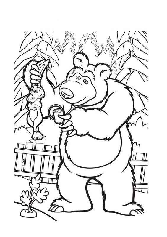 Masha und der Bär Ausmalbilder 027