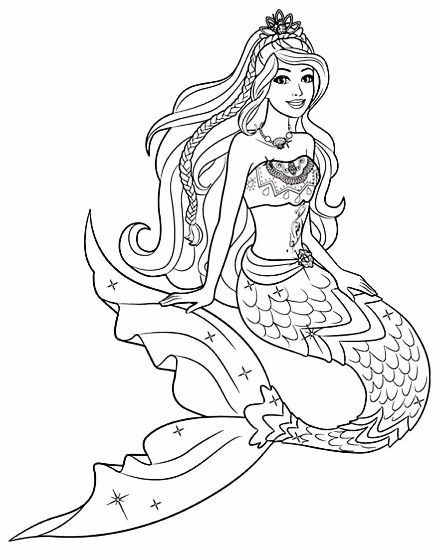 Meerjungfrauen Ausmalbilder 020