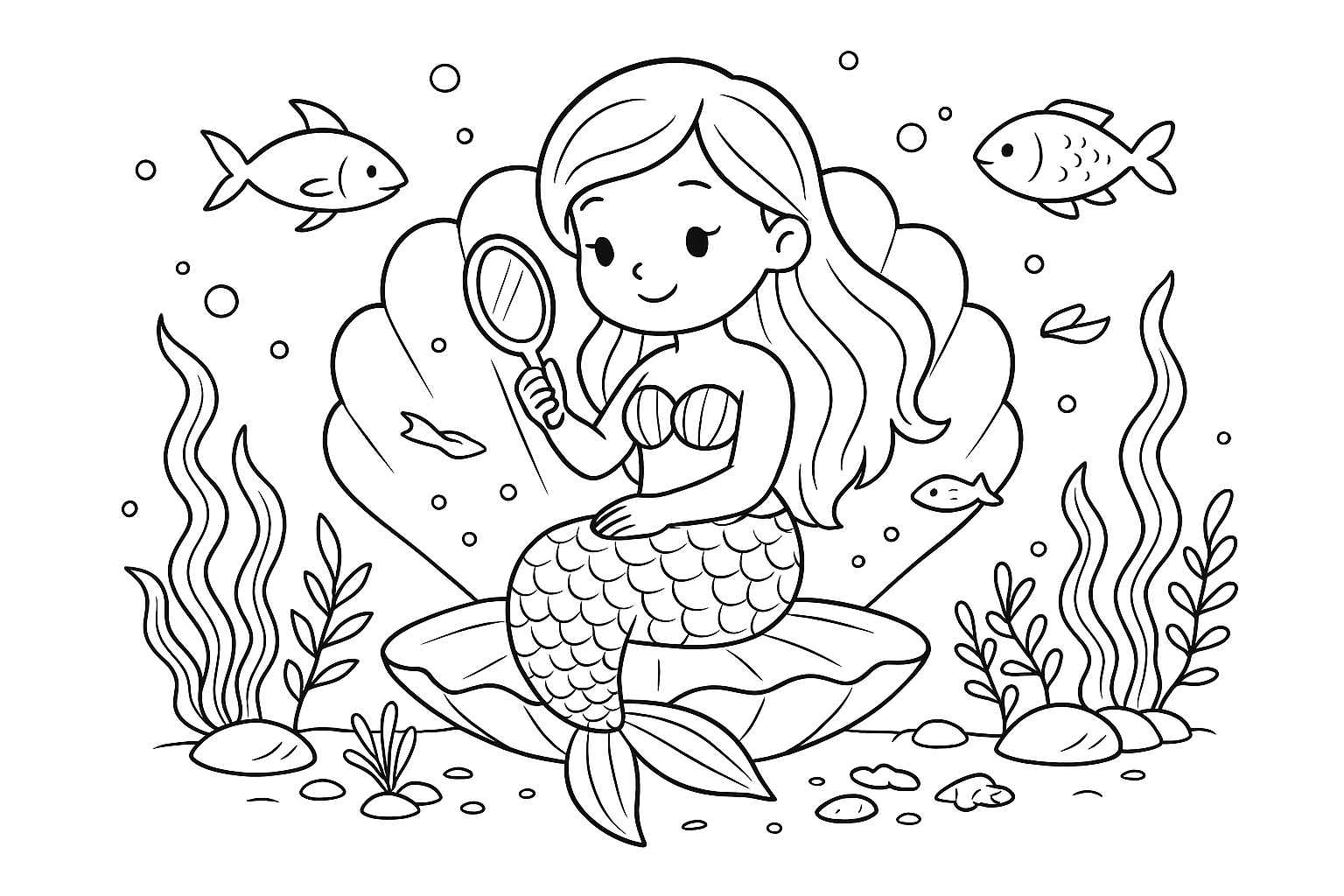 Meerjungfrauen Ausmalbilder 029