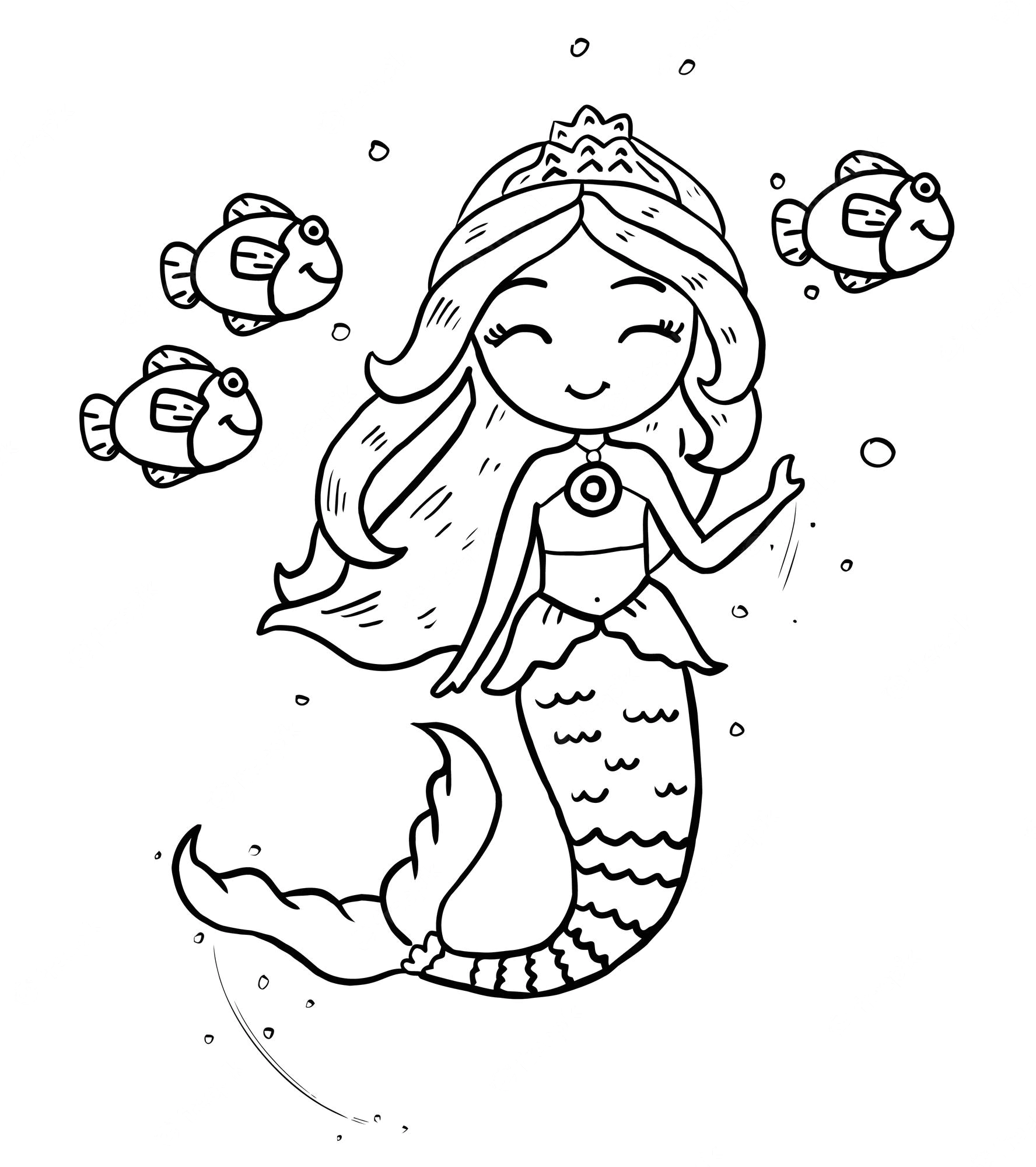 Meerjungfrauen Ausmalbilder 064
