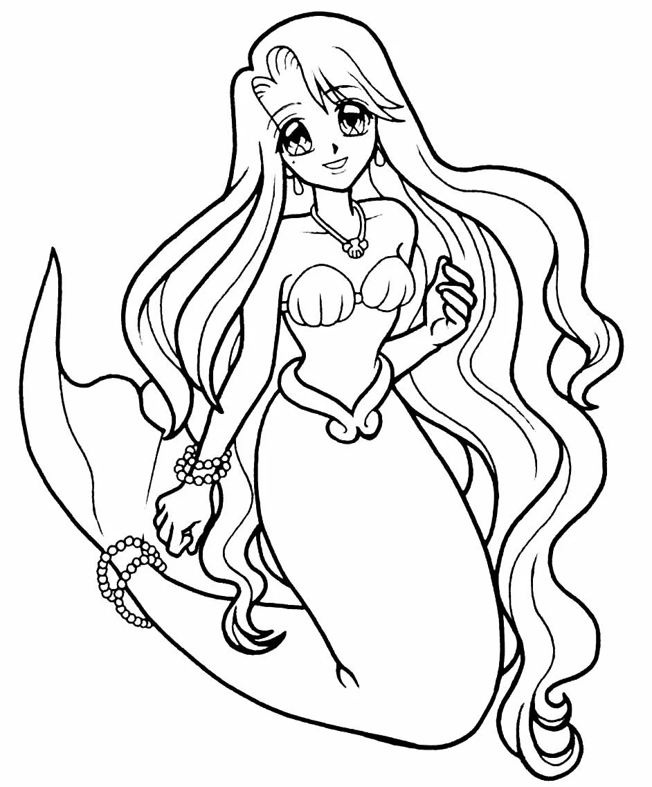Meerjungfrauen Ausmalbilder 136