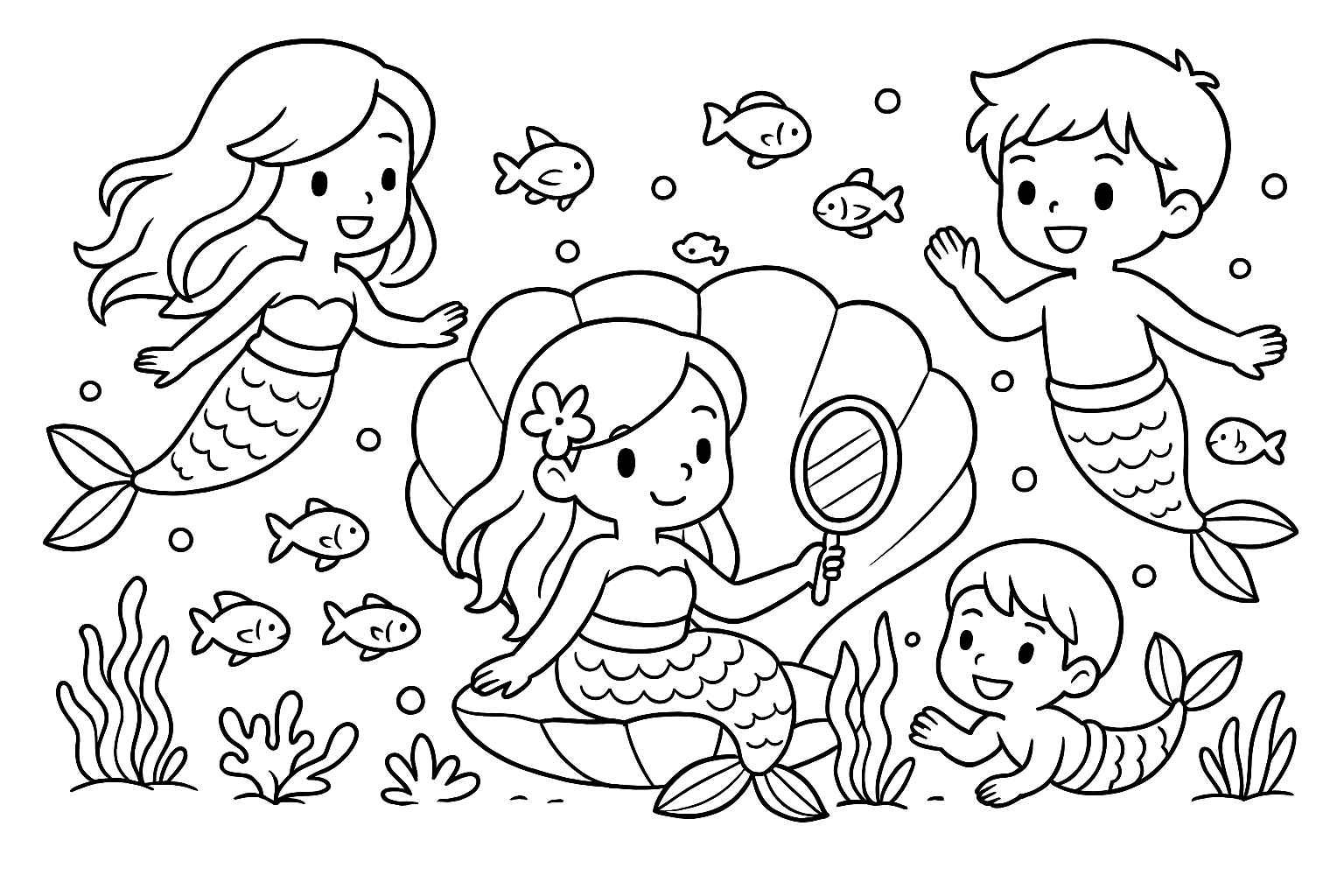 Meerjungfrauen Ausmalbilder 675