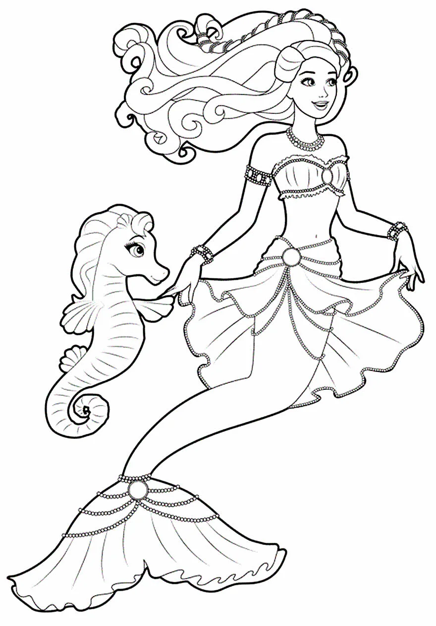 Meerjungfrauen Ausmalbilder 938