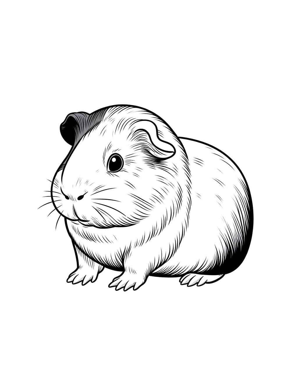 Meerschweinchen Ausmalbilder 096