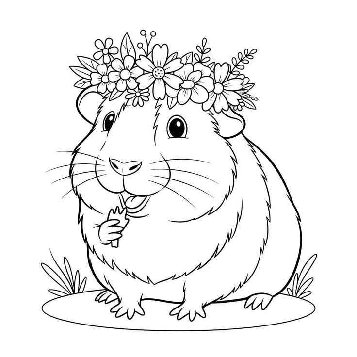 Meerschweinchen Ausmalbilder 174