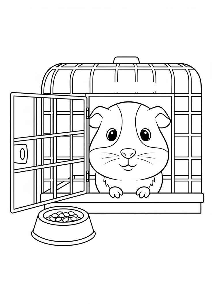 Meerschweinchen Ausmalbilder 599