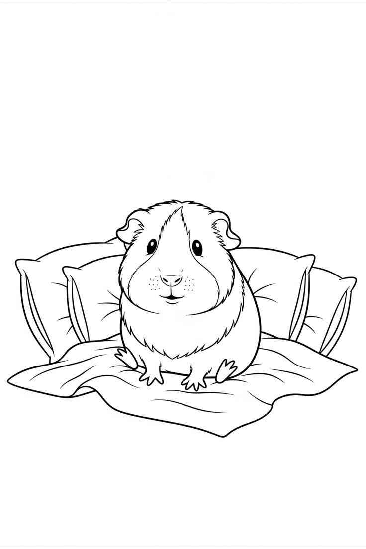 Meerschweinchen Ausmalbilder 784