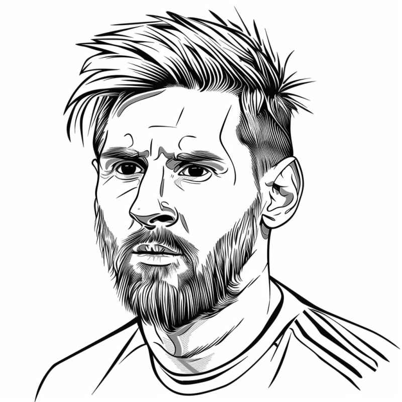 Messi Ausmalbilder 205