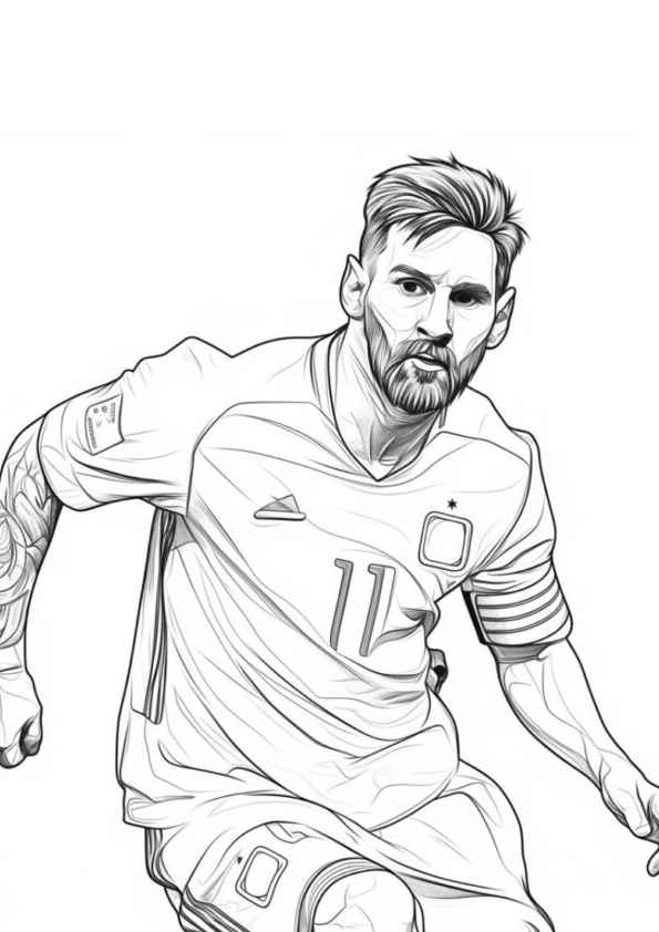 Messi Ausmalbilder 891
