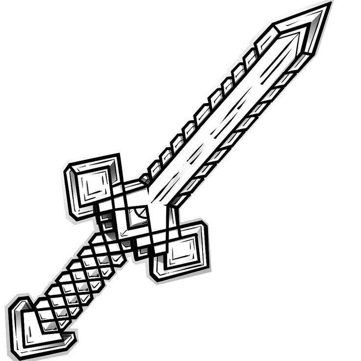 Minecraft Schwert Ausmalbilder 397