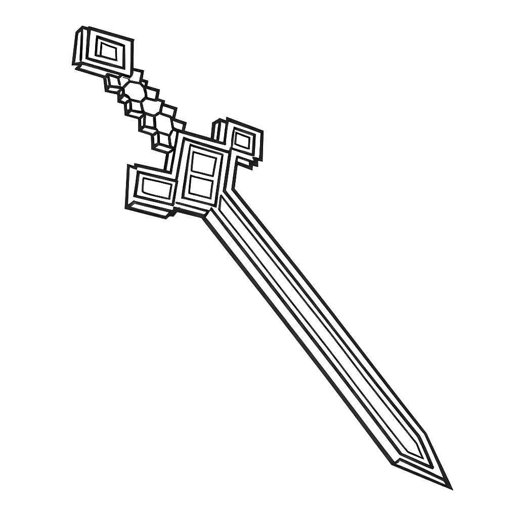 Minecraft Schwert Ausmalbilder 435