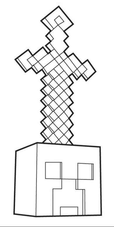 Minecraft Schwert Ausmalbilder 574