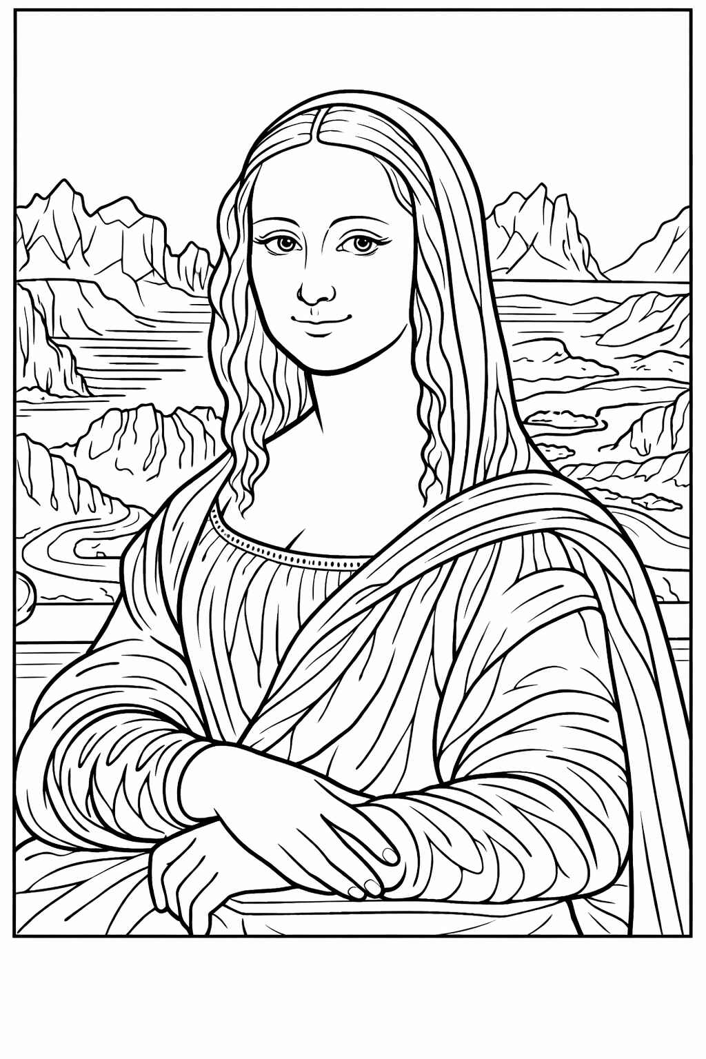 Mona Lisa Ausmalbilder 110