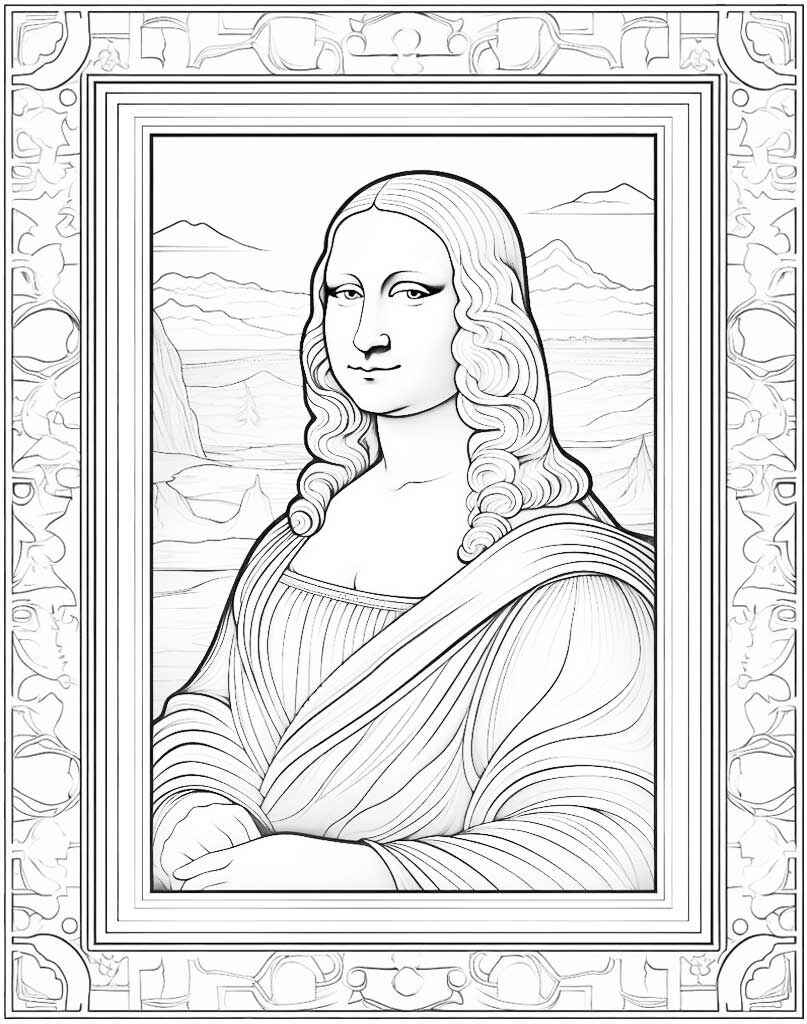 Mona Lisa Ausmalbilder 237
