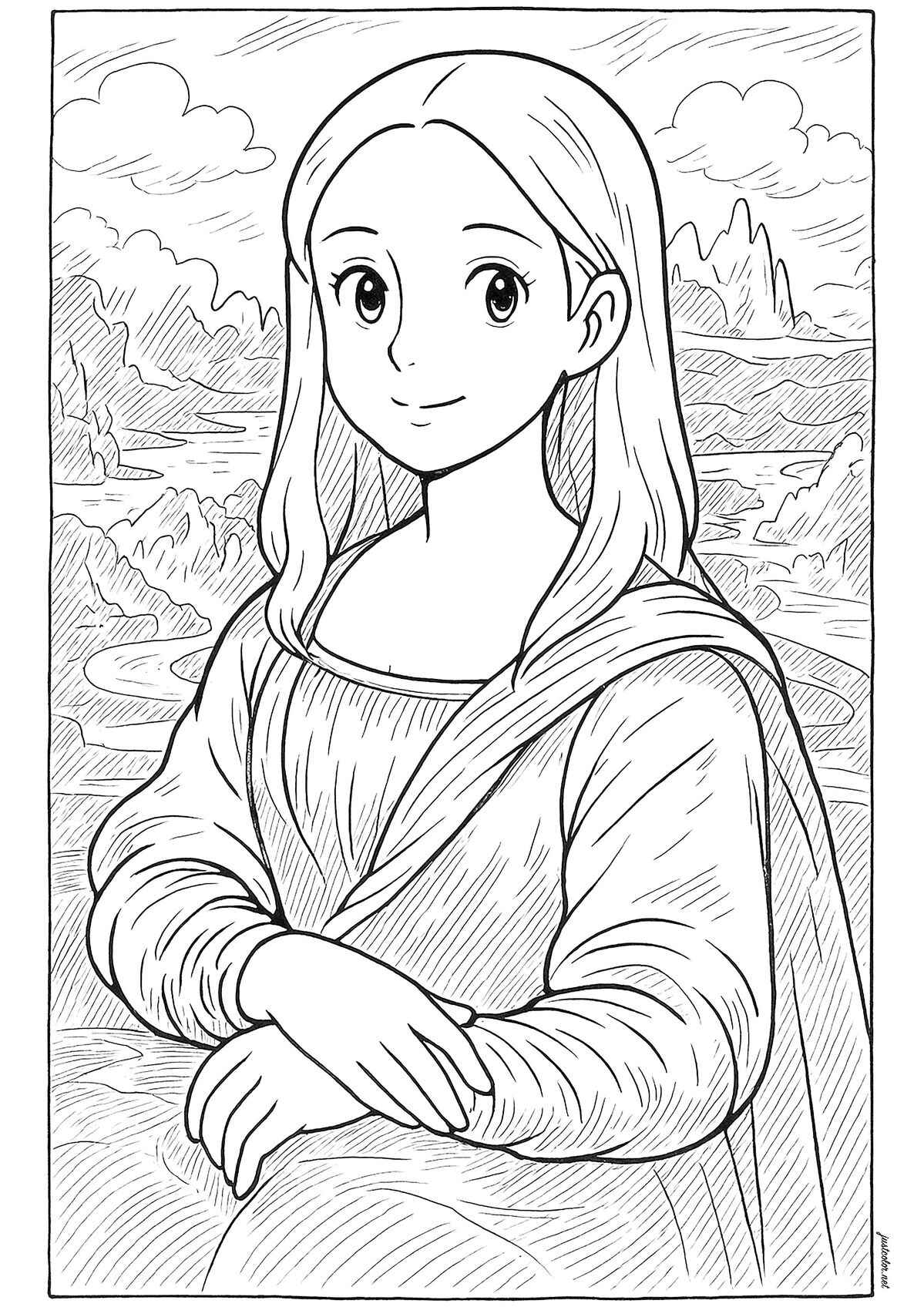 Mona Lisa Ausmalbilder 540