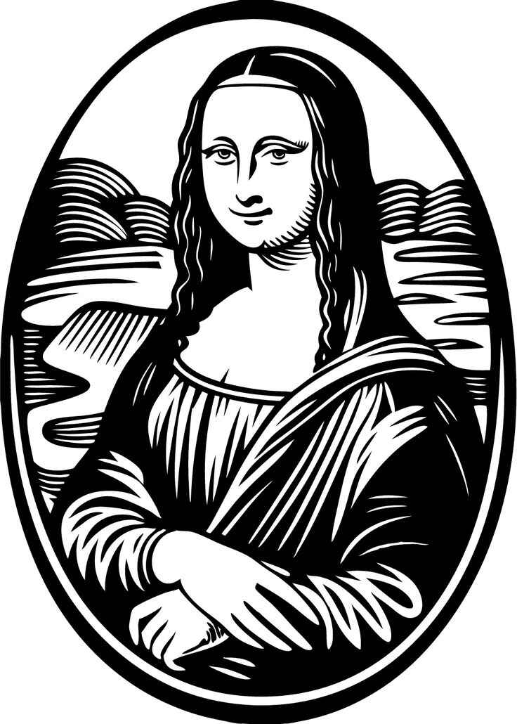 Mona Lisa Ausmalbilder 699