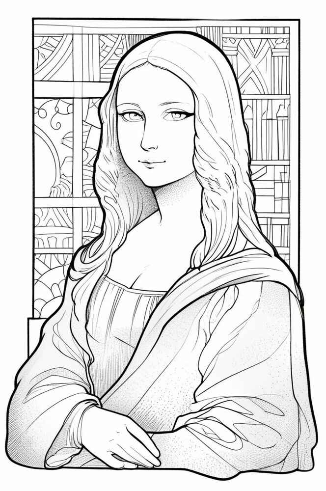 Mona Lisa Ausmalbilder 735