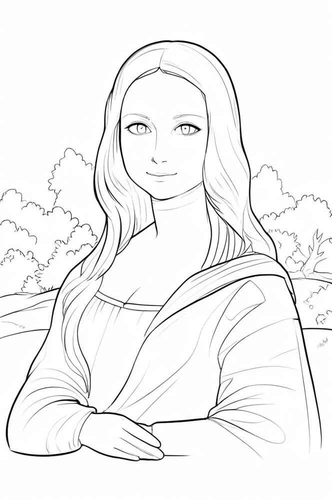 Mona Lisa Ausmalbilder 766