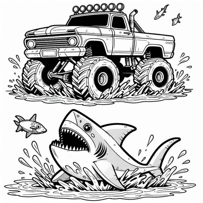 Monster-Truck Ausmalbilder 048