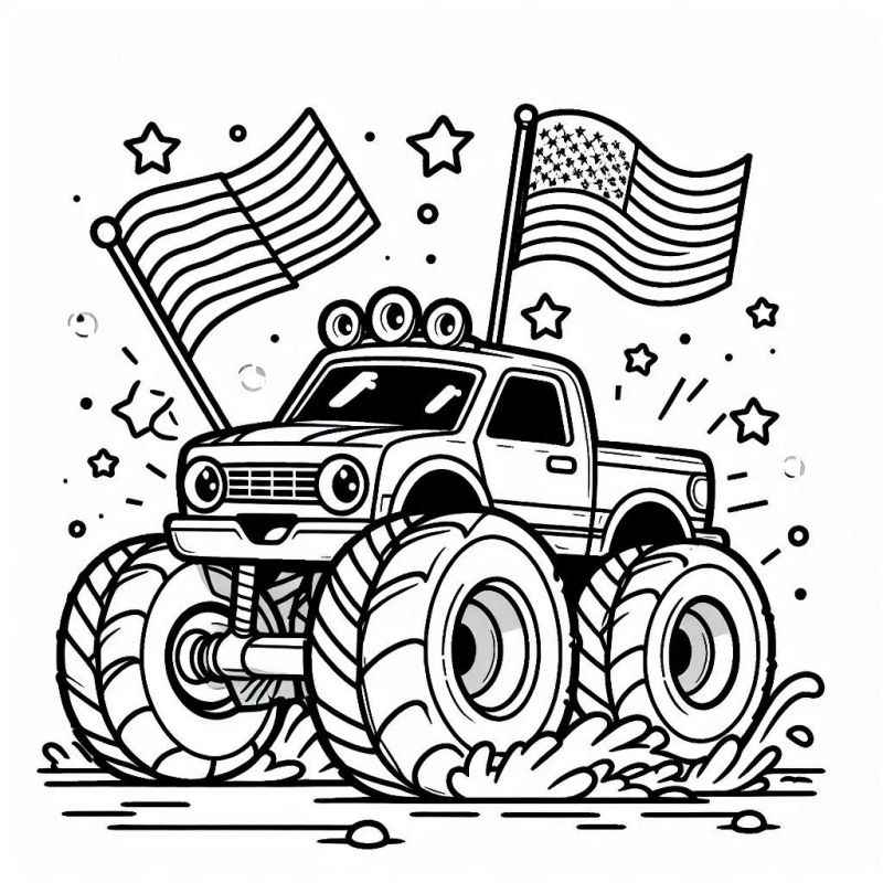 Monster-Truck Ausmalbilder 489