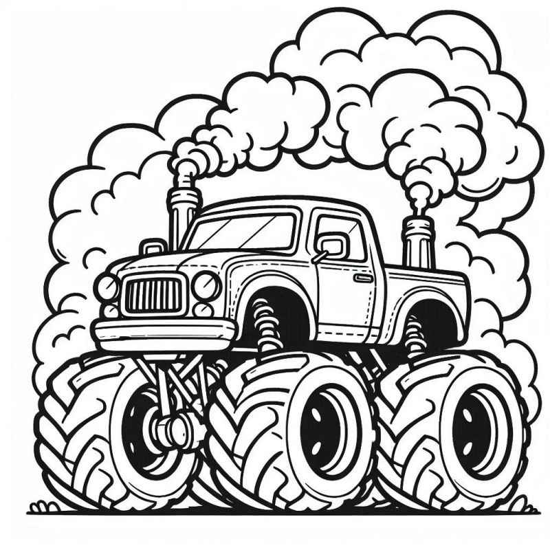 Monster-Truck Ausmalbilder 536