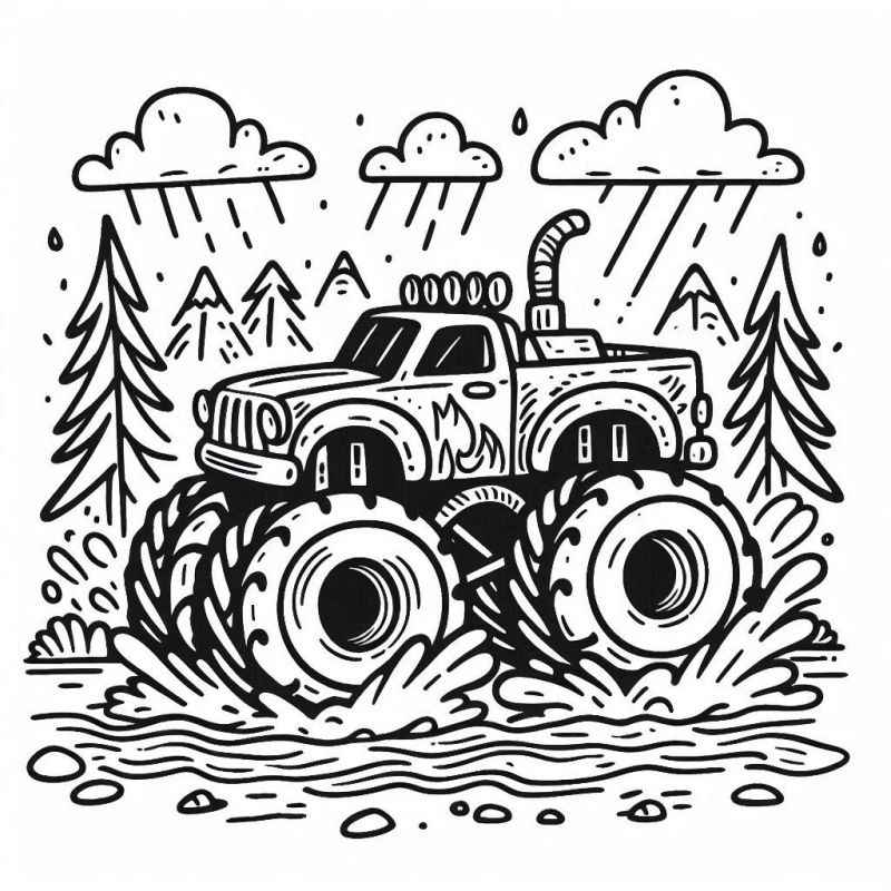 Monster-Truck Ausmalbilder 626