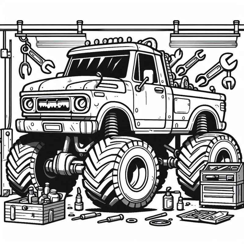 Monster-Truck Ausmalbilder 736