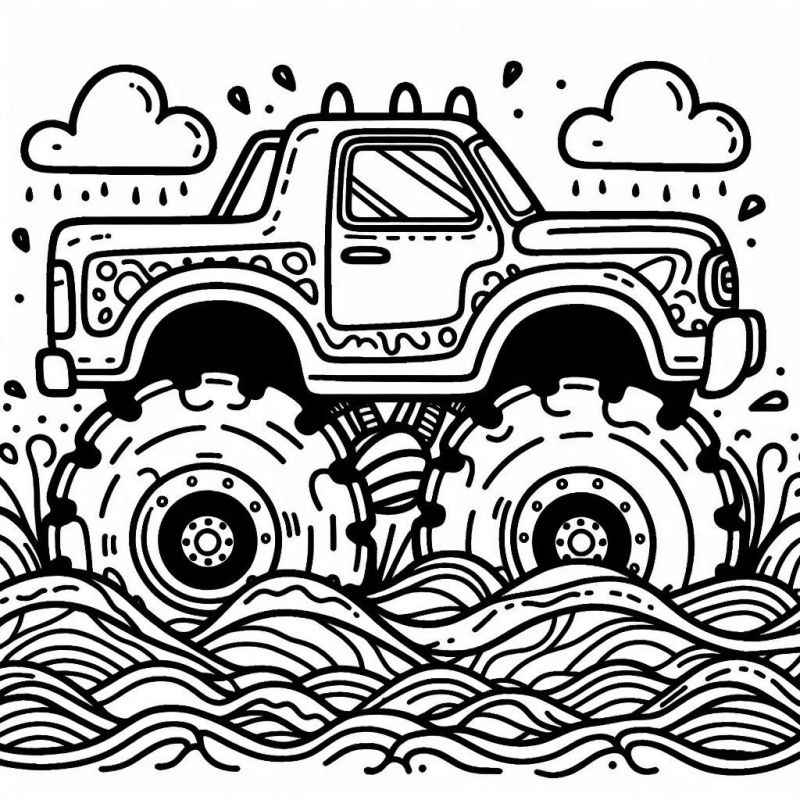 Monster-Truck Ausmalbilder 750