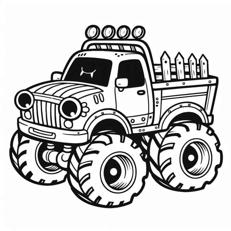 Monster-Truck Ausmalbilder 855