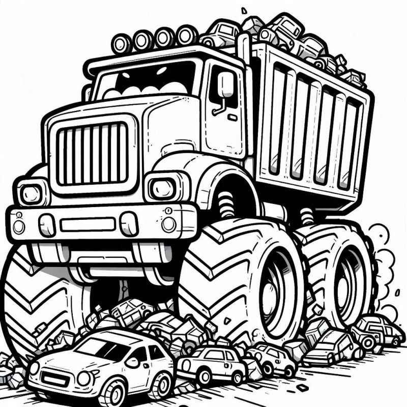 Monster-Truck Ausmalbilder 929