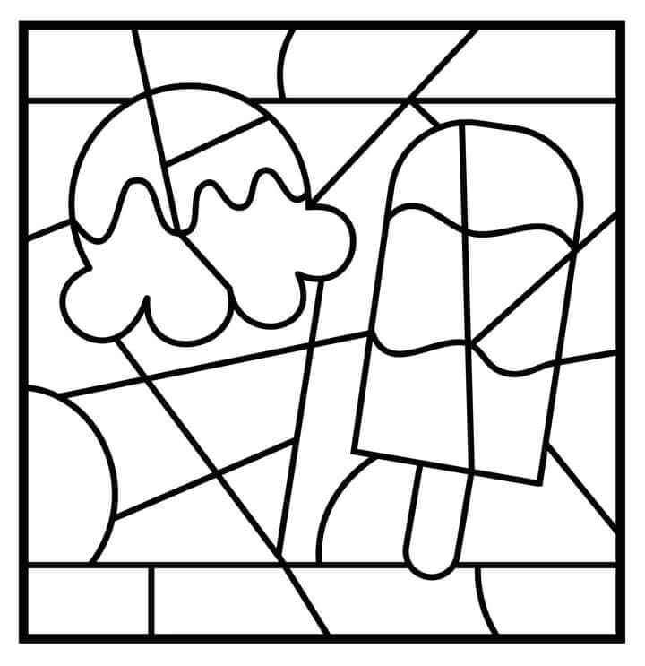 Mosaik Ausmalbilder 391