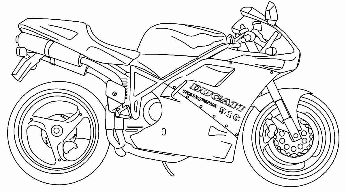 Motorräder Ausmalbilder 036